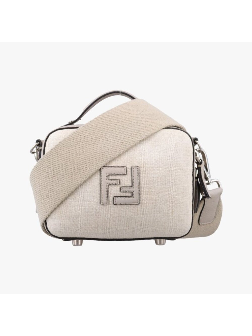 Fendi Travel Beige Canvas Leather